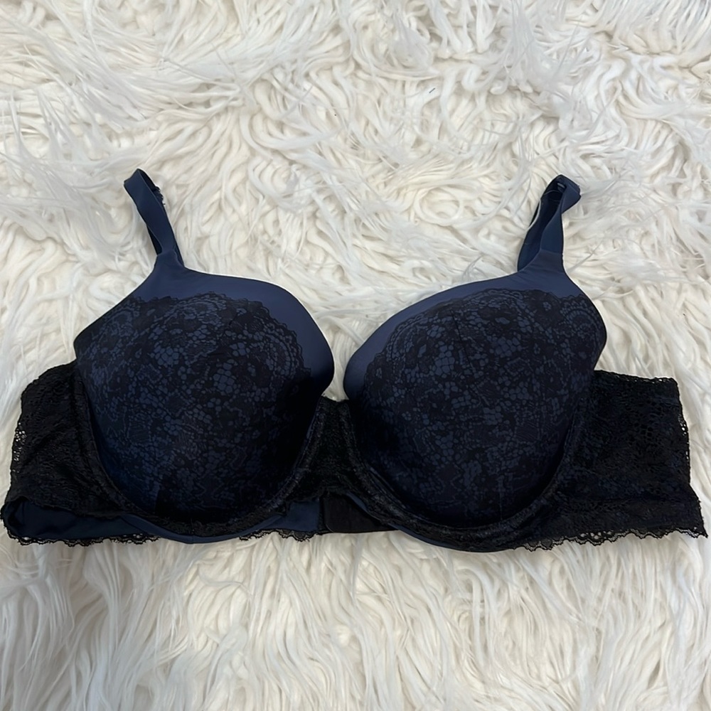 Maidenform Blue & Black Lace Bra